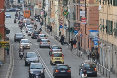 10-02-2015 Genova Traffico nel Ponente