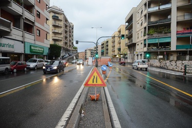 Genova, corso Europa - il cantiere in via timavo per il rinnovo 