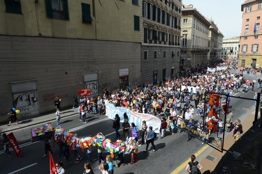 Genova - manifestazione contro la nuova legge sulla scuola