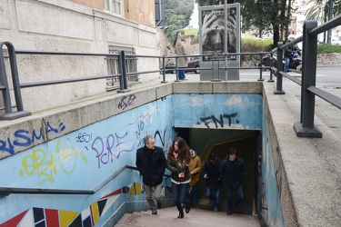 Genova - piazza Corvetto - le condizioni del sottopasso