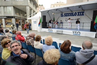 Genova, Piazza Piccapietra - la festa per i 130 anni del Secolo 