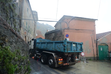 Genova, Voltri - maltempo intenso in via delle Fabbriche