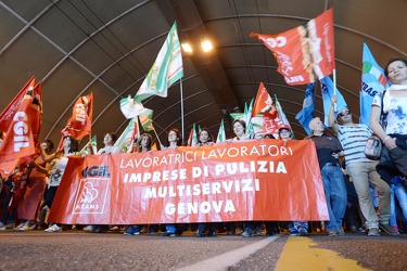 Genova - manifestazione lavoratori appalti pubblici