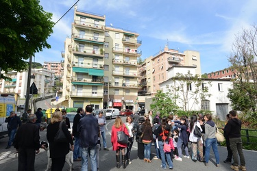 Genova, Fegino - manifestazione degli abitanti