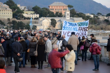 Genova, corso Italia - manifestazione in favore del cantiere per