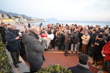 Genova, corso Italia - manifestazione in favore del cantiere per