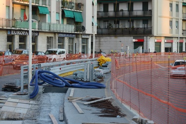 Genova, Corso Europa - avanzano i lavori per la costruzione dei 