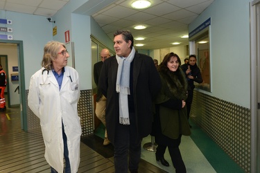 Genova, pronto soccorso San Martino - visita del presidente Giov