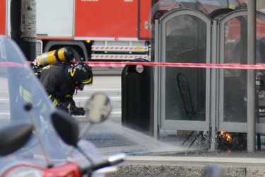 Genova - stazione Principe - allarme bomba alla fermata dell'aut