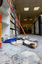Genova, Molassana - incendio doloso alla biblioteca civica di vi