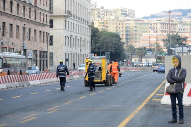 Genova - cantiere bisagno e disagi al traffico