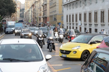 Genova - cantiere bisagno e disagi al traffico