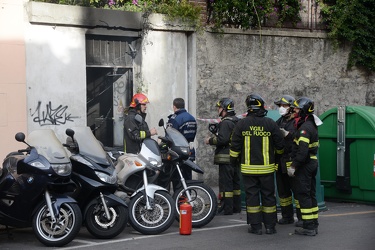Genova, Corso Monte Grappa - incendio cabina enel