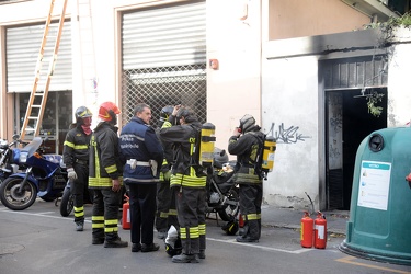 Genova, Corso Monte Grappa - incendio cabina enel