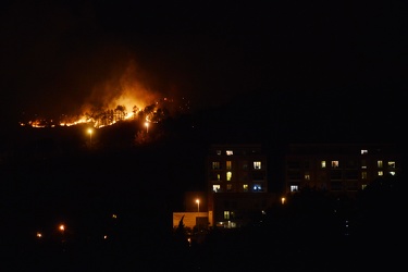 Genova - incendio Monte Moro