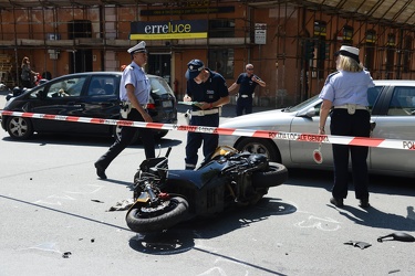 Genova - incidente mortale in via Soliman a Sestri Ponente