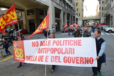 Genova - manifestazione lavoratori USB, unione sindacale di base