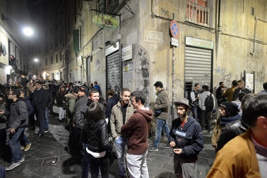 Genova, centro storico - la notte di Halloween nei vicoli