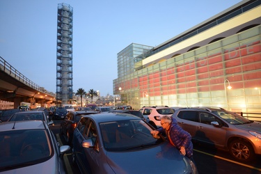 Genova, Darsena - il parcheggio per residenti accanto al museo d