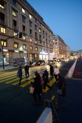 Genova, viale Brigate Partigiane - segnaletica cantiere Bisagno 