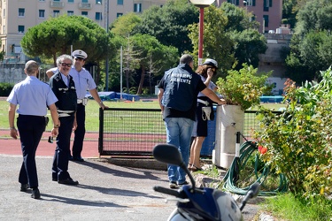 Genova - campo sportivo Villa Gentile - polizia municipale per r