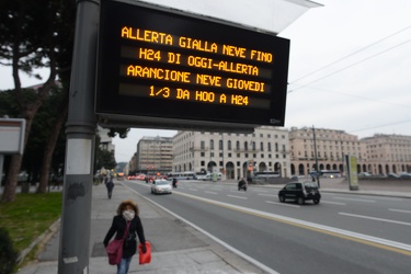 Genova - allerta neve arancione per domani