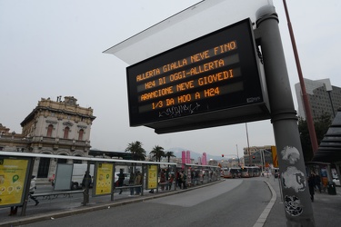 Genova - allerta neve arancione per domani