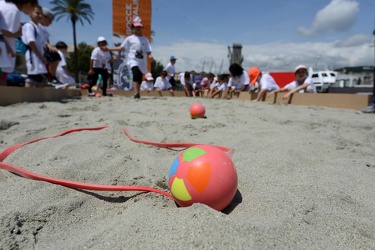 Genova, porto antico - campo da bocce per bambini delle elementa