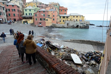 Genova, Boccadasse dopo la violenta mareggiata dei giorni scorsi