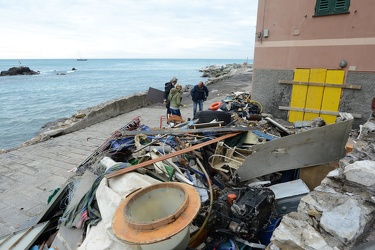 Genova, Boccadasse dopo la violenta mareggiata dei giorni scorsi