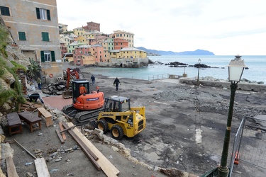 Genova, Boccadasse dopo la violenta mareggiata dei giorni scorsi