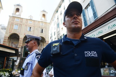 Genova centro storico - presentazione nuove bodycam in dotazione