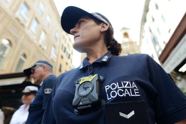 Genova centro storico - presentazione nuove bodycam in dotazione