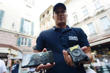 Genova centro storico - presentazione nuove bodycam in dotazione