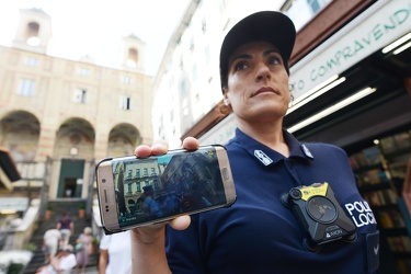 Genova centro storico - presentazione nuove bodycam in dotazione