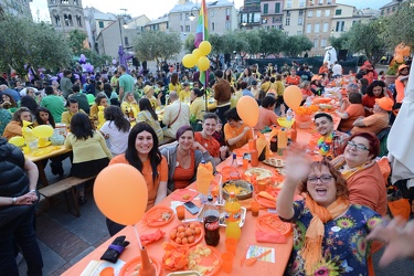 Genova, giardini luzzati - la cena colorata per i diritti gay LG