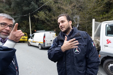 Genova, frazione Pegli, San Carlo di Cese - crollo carreggiata s