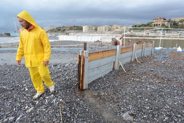 Genova - i danni agli stabilimenti balneari di corso Italia dopo