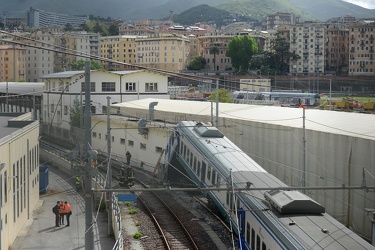 Genova - Incidente stazione di Brignole - treno in manovra si sc