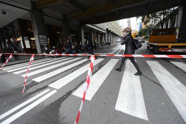 Genova - strada chiusa lavori via XXII Ottobre