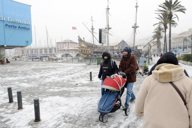 Genova - allerta arancione neve - freddo, vento e maltempo