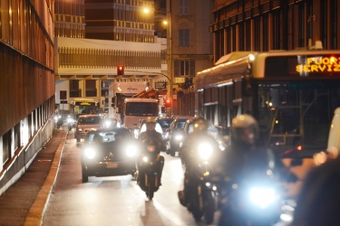 Genova, ponente - traffico intenso