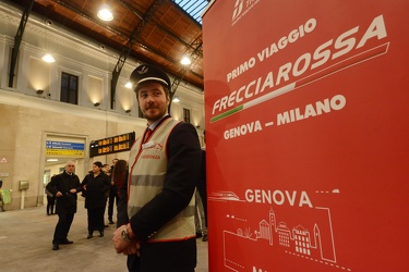 Genova, stazione Principe - viaggio inaugurale, partenza treno f