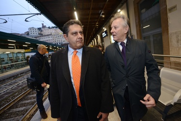 Genova, stazione Principe - viaggio inaugurale, partenza treno f