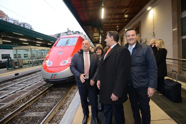 Genova, stazione Principe - viaggio inaugurale, partenza treno f