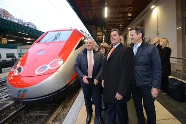 Genova, stazione Principe - viaggio inaugurale, partenza treno f