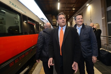 Genova, stazione Principe - viaggio inaugurale, partenza treno f