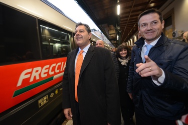 Genova, stazione Principe - viaggio inaugurale, partenza treno f