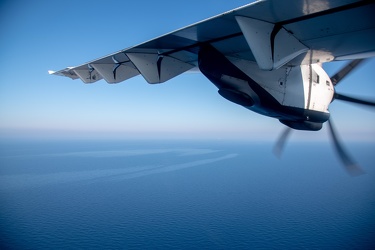 Genova - in volo con ATR42 della Guardia Costiera