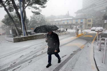 Genova - emergenza allerta neve, nevicata superiore alle previsi